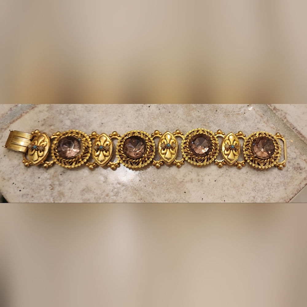 1950's purple stone bracelet